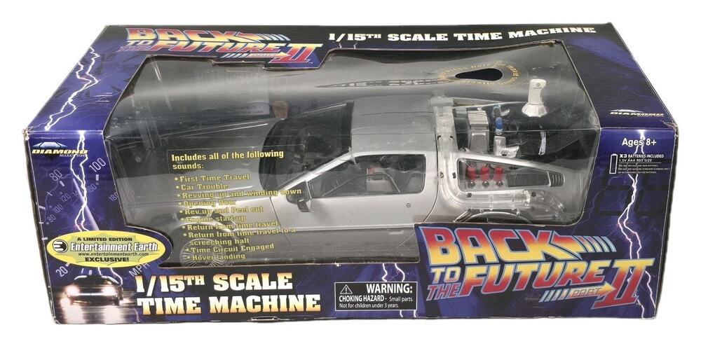 Diamond Select Back To The Future 2 II DeLorean Time Machine Lights Sound 1/15